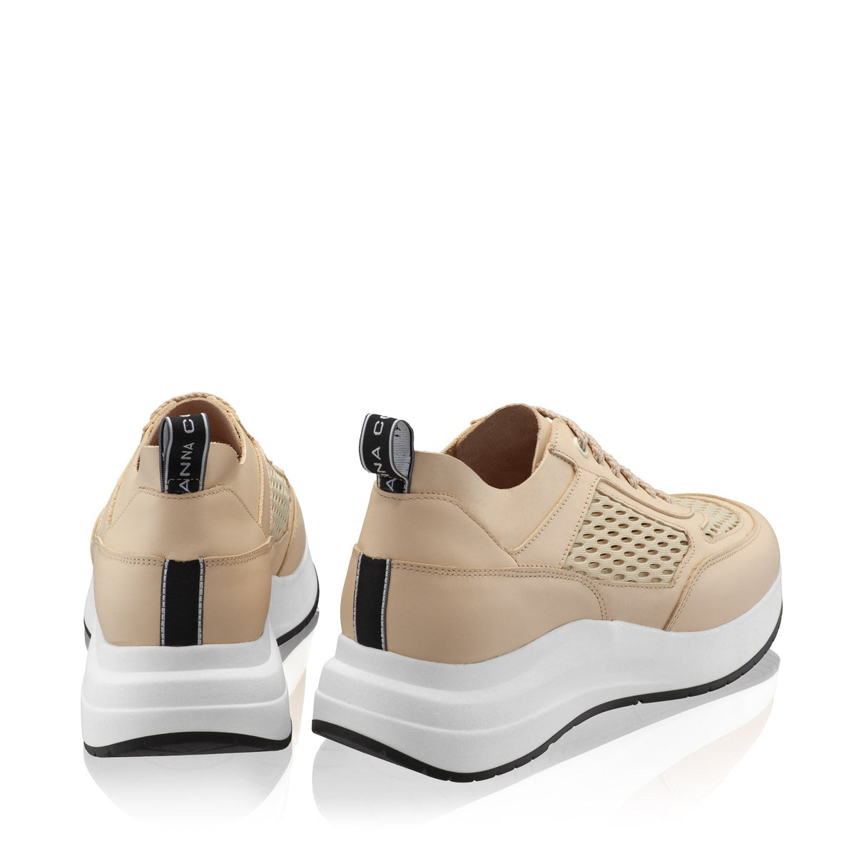 Pantofi Sport Dama 8132 Vitello+Rete Bej